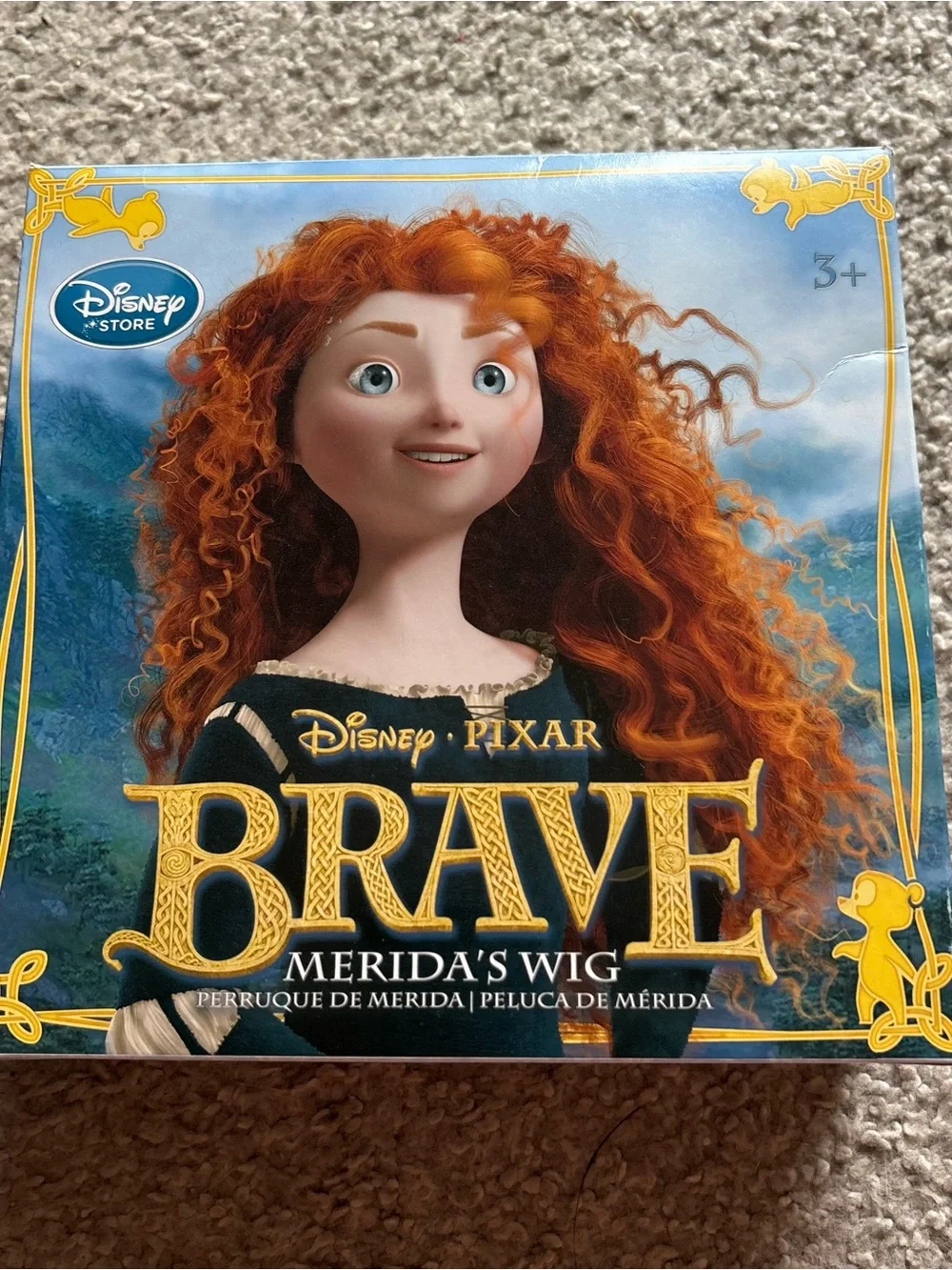 Disney Merida Orange Curly Wig for Kids Costume Halloween Brave World Land